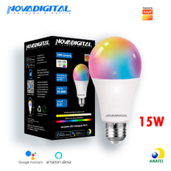 Smart Lampada Led Inteligente Wifi Alexa Google 15w Menor preço em Smart Lampada Led Inteligente Wifi Alexa Google 15w