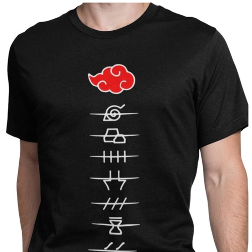 Japão anime akatsuki nuvem símbolos imprimir camisetas