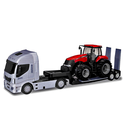 Caminhao De Brinquedo Iveco Plataforma Com Trator Radical