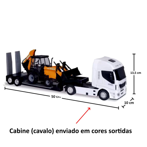 Caminhão Carreta Articulada De Brinquedo Trator Cavadeira