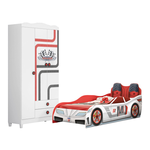 Jogo De Quarto Infantil Carro Stock Car Azul Marinho