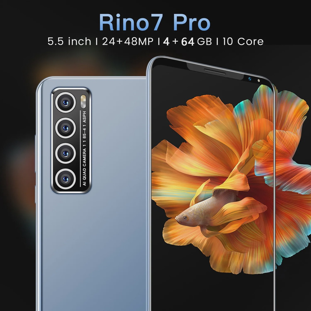 2021 versão global rino 7 pro telefone celular 5.5 polegada portátil ...