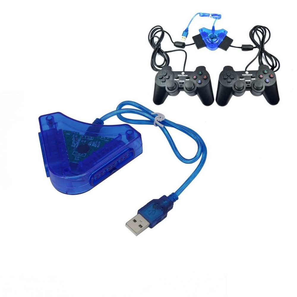 Adaptador Usb Duplo Para Controle Joystick Ps Ps No Pc Em Promo O