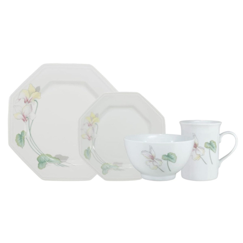 Aparelho de Jantar Chá 30 Peças Porcelana Schmidt - Dec. Jericoacoara 2401  - SCHMIDT