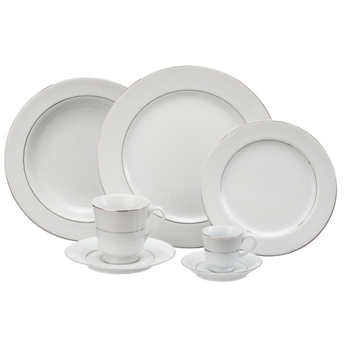 Aparelho Jantar, Chá e Café 42 Peças Porcelana Schmidt - Dec