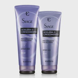 Kit Eudora Siage Acelera o Crescimento Shampoo 250ml + Condicionador 200ml Menor preço em Kit Eudora Siage Acelera o Crescimento Shampoo 250ml + Condicionador 200ml