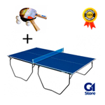 Mesa de ping pong mdp 15mm 1007 klopf c/ rodas, suporte E rede