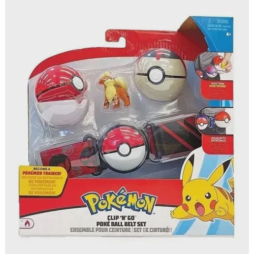 Brinquedo Pokébola Com 1 Pokémon Clip N Go Para Capturar E