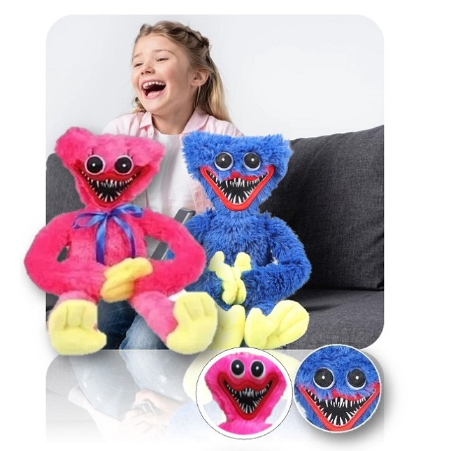 Poppy Playtime Kit Pelúcia 2 Unidades Personagem Huggy Wuggy E Poppy 40cm  (Azul E Rosa) em Promoção na Americanas