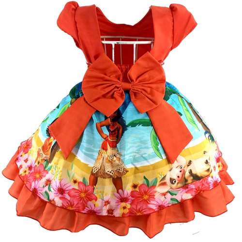 Roupa Infantil Fantasia Festa Aniversário Moana