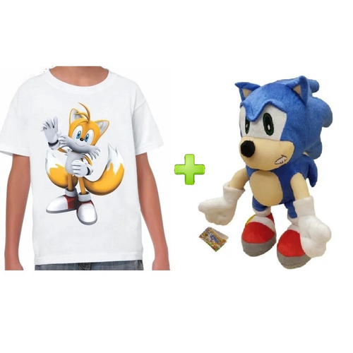 Boneco Pelucia Sonic Tails 50cm Novo Unissex Antialergico