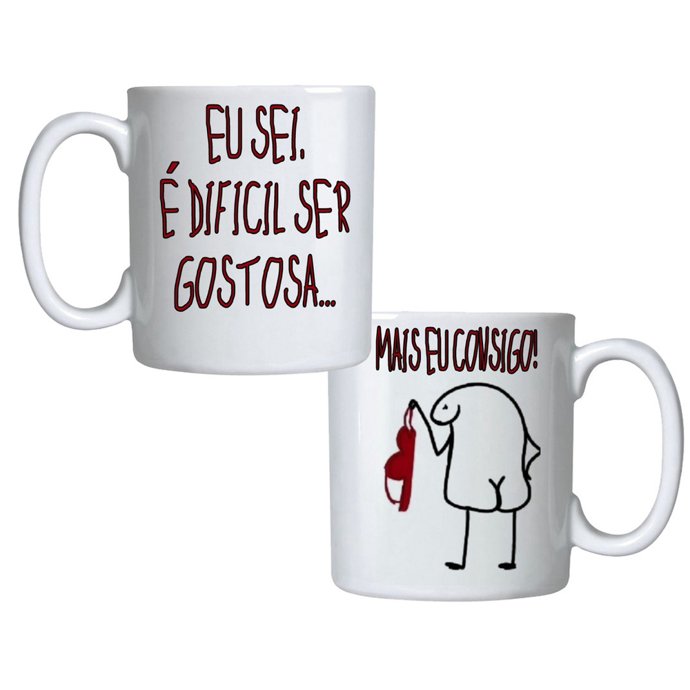 Caneca Flork Meme Boneco Palito Não Tenho Que Passar Boa Impressão