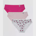 Kit 3 Calcinhas Infantil Lisa/Estampada DelRio