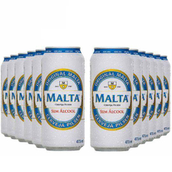 Pack 12 Latas 473Ml Cerveja Sem Álcool Pilsen Malta Menor preço em Pack 12 Latas 473Ml Cerveja Sem Álcool Pilsen Malta