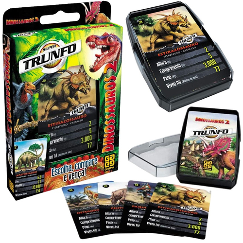 TRUNFO DINOSSAUROS 2 - Jogo de Cartas Trunfo Dinossauros 2 - Grow