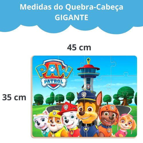 Quebra Cabeça Patrulha Canina Gigante 16 Peças Em Madeira Brinquedo Infantil  Menino Menina 3 Anos na Americanas Empresas