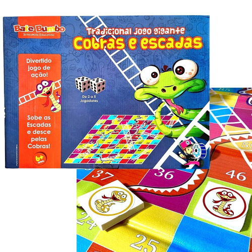 Brinquedos Educativos - TRADICIONAL JOGO COBRAS E ESCADAS GIGANTE ZASTRAS -  ZASTRAS BRINQUEDOS - Jogos Educativos - Magazine Luiza