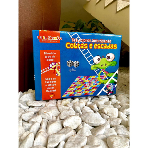 Brinquedos Educativos - TRADICIONAL JOGO COBRAS E ESCADAS GIGANTE