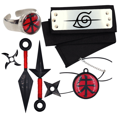 Kit Kunai Naruto Máscara Tobi Anel Akatsuki Pain Hidan