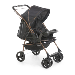 Carrinho de Bebê Galzerano Milano Reversível Ii 0 Meses até 15 Kg Preto com Cobre Menor preço em Carrinho de Bebê Galzerano Milano Reversível Ii 0 Meses até 15 Kg Preto com Cobre