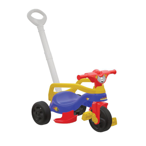 Triciclo Motoca Infantil Tico Tico Festa Azul Com Aro Protetor Magic Toys