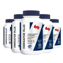 Kit com 5 Ômegafor Plus epa dha 1000mg Ômega 3 Vitafor 120 cápsulas Menor preço em Kit com 5 Ômegafor Plus epa dha 1000mg Ômega 3 Vitafor 120 cápsulas