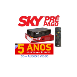 Sky pre pago conforto sd rca com 5 anos de canais abertos liberados + 30 dias de pacote smart Menor preço em Sky pre pago conforto sd rca com 5 anos de canais abertos liberados + 30 dias de pacote smart