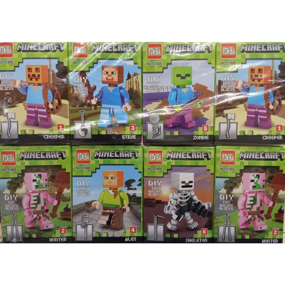 Kit 8 Bonecos Big Animais Blocos De Montar Minecraft em Promoção na  Americanas