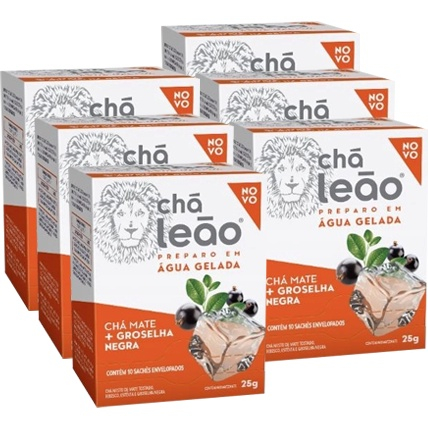 Chá leão mate + groselha negra com 10 sachês - Cha leao