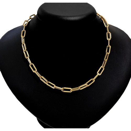 Colar Feminino Gargantilha Choker Laminada Folheado A Ouro 18k