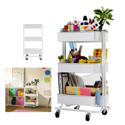 Carrinho organizadora 3 prateleiras em aço branco quarto sala brinquedos salao manicure varanda é ruim? Carrinho organizadora 3 prateleiras em aço branco quarto sala brinquedos salao manicure varanda é boa?