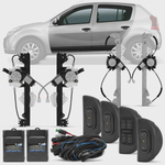 Kit Vidro Elétrico Renault Sandero 2009 2010 2011 2012 2013 4 Portas Sensorizado Completo