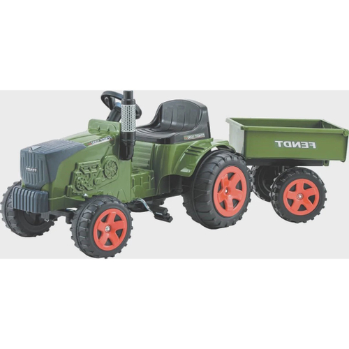 Carrinho Infantil Passeio De Pedal Trator Fendt - Com Caçamba - Biemme -  Verde