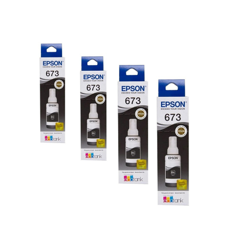 Tinta epson 673 kit com 4 pretas em Promoção na Americanas