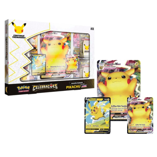 Carta Pokemon Pikachu V Português Card Original Copag