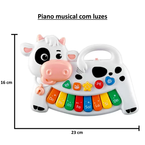 Piano Infantil Teclado C/ Som de Animais Educativo