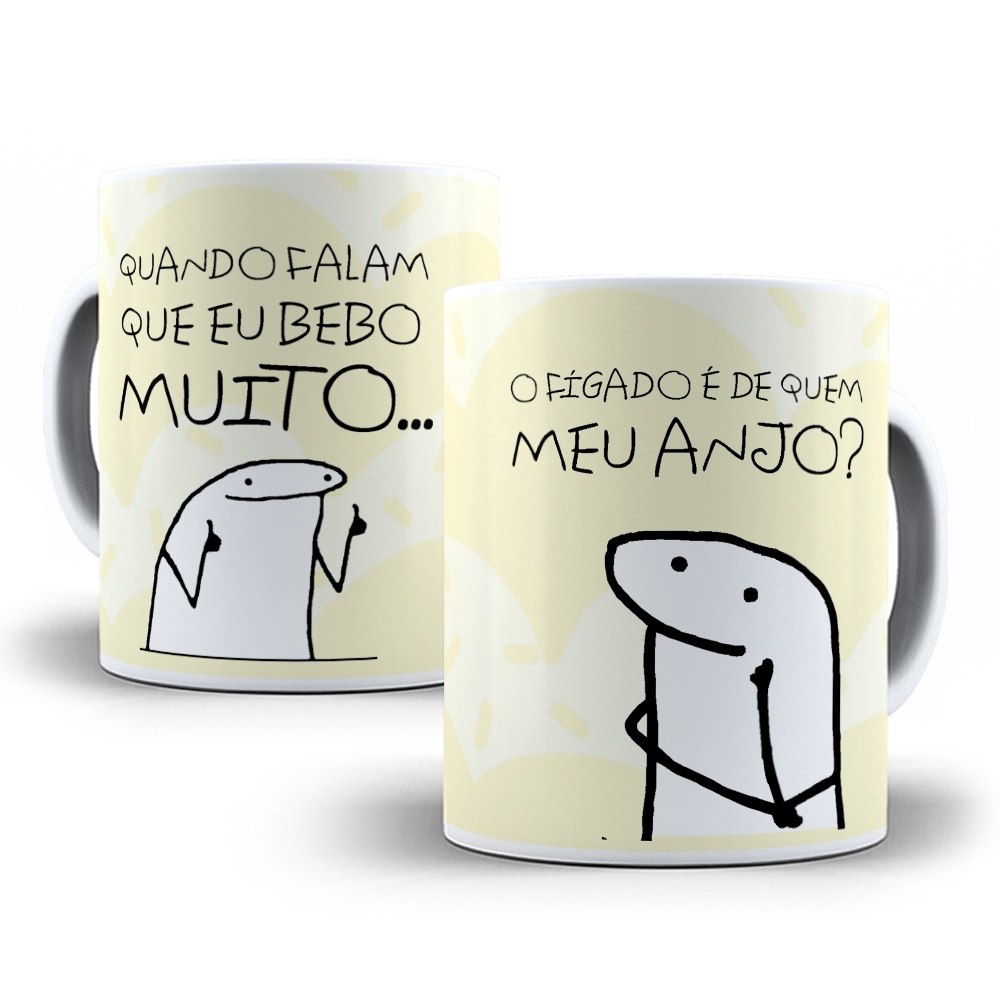 Caneca Meme Flork Divertida Com Caixinha Mod 71 Submarino