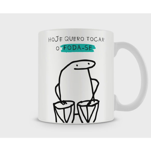 Caneca meme boneco palito flork eu eu quero tocar