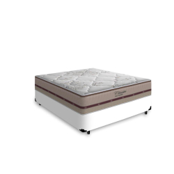 Menor preço em Cama Box Viúva + Colchão De Molas Ensacadas - Anjos - Classic Mola Ensacada - 128x188x57cm Branco