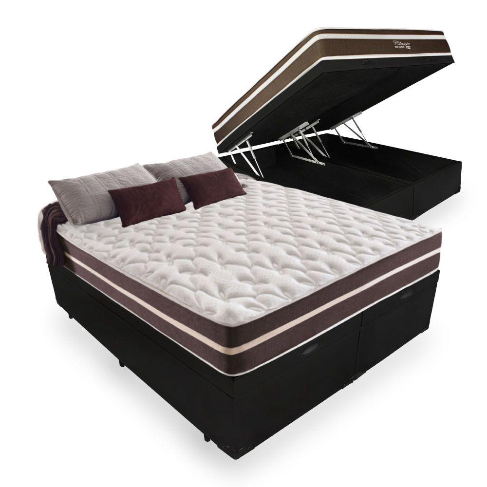 Cama Box Com Ba Super King Colch o De Molas Anjos Classic 
