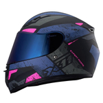 Capacete X11 Trust Ballads Com Viseira Extra Azul/Rosa 58