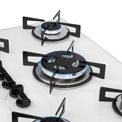 Cooktop 5 Bocas Vidro Branco à Gás Fg5305Br Suggar em Promoção na