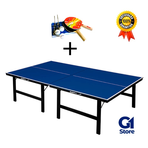 Mesa de ping pong mdf 15mm 1009 klopf c/ rodas, suporte E rede + kit  Raquetes e Bolinhas 5055 em Promoção na Americanas