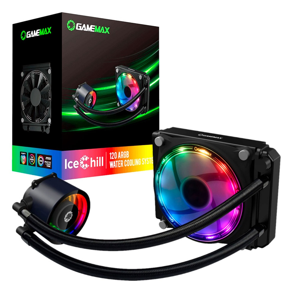 Water Cooler Gamemax Ice Chill 120, argb, Intel/AMD, 120mm, Preto