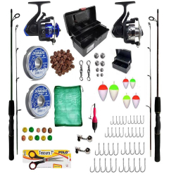Kit De Pesca Completo Barato 2 Molinete 2 Vara 10Kg + Itens Menor preço em Kit De Pesca Completo Barato 2 Molinete 2 Vara 10Kg + Itens