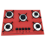 Fogão Cooktop D&D 5 Bocas Vermelho A Gás