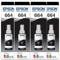 Kit 4 Refis De Tinta Preta Epson 664 Menor preço em Kit 4 Refis De Tinta Preta Epson 664