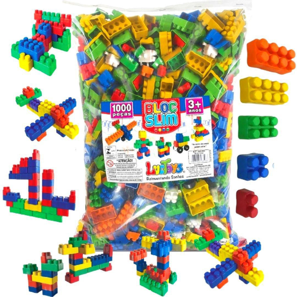 Blocos de Montar 1000 Peças - Brinquedo Infantil Estilo Lego