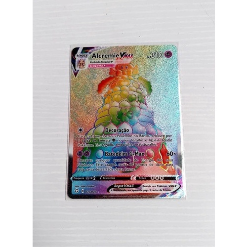 Carta Pokémon Ultra Rara c/ Muita Vida Hp Alto Vmax + Brinde