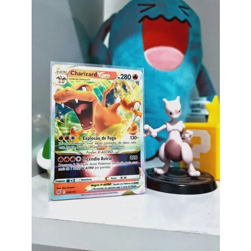 Carta Pokémon Ultra Rara Vmax Com Muita Vida + Brinde